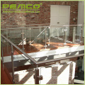 PEMCO Project Modern Design 304 stainless steel Model Interior Stair Tempered glass railing